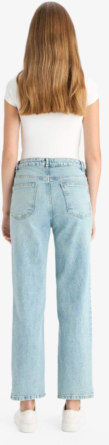 DeFacto Comfort Straight Normal Bel Bilek Boy Jean Yıkamalı Pantolon G2215AX25WN görsel 7