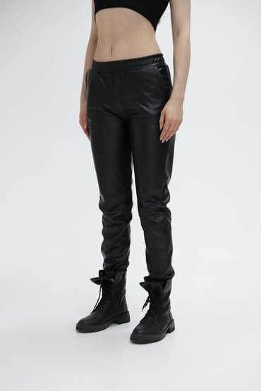Modesto Deri Pantalon Siyah görsel 2
