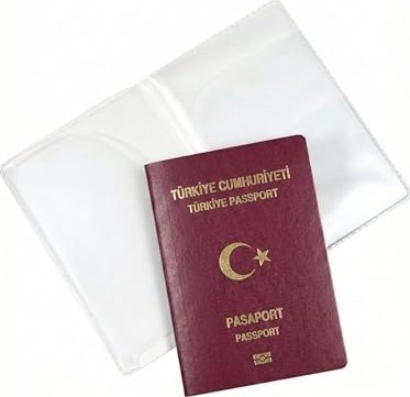 1001 Pvc Transparan Pasaport Kaplama Koruma Kılıfı Şeffaf görsel 4