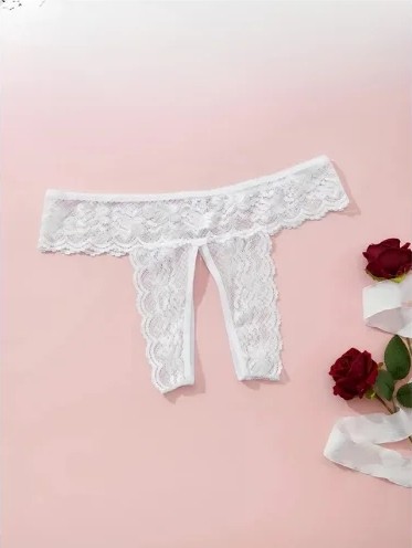 Melonika Secret Kadın 3'lü Özel Bölgeleri Açık Dantelli Tanga Seti BC0045 görsel 3