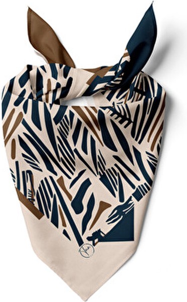 Tua İpek Orman Yansımaları Desenli Çok Renkli 55 x 55 cm Polyester Bandana Kadınlar İçin Şık Aksesuar