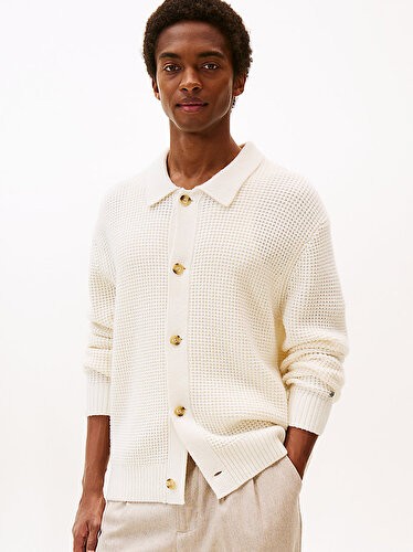 Tommy Hilfiger Erkek Button Up Hırka