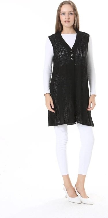 Fresh Moda Kadın Triko Mevsimlik Araboy Merserize Büyük Beden Anne Yelek