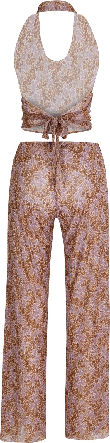 Aquella Desenli Tül Crop Top-Pantolon Takım görsel 4