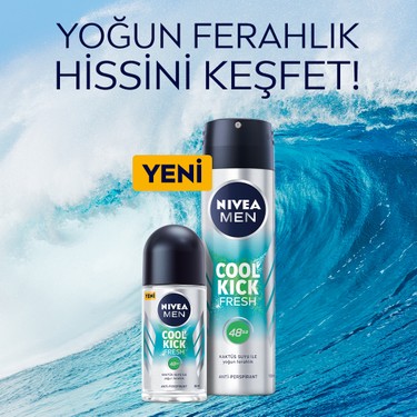 NIVEA Men Erkek Sprey Deodorant Cool Kick Fresh 150ml, Ter Fiyatı