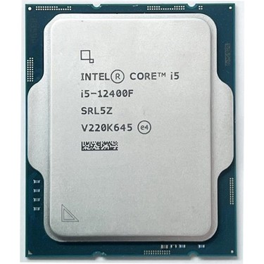 Intel Core i5-12400F LGA1700 12世代 Intel Core i5 12400F 2,5 GHz 18 MB Cache 1700 Pin İşlemci Fiyatı