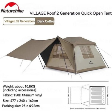 Naturehike Village 5.0 2.nesil Otomatik Kurulum Çadır Fiyatı