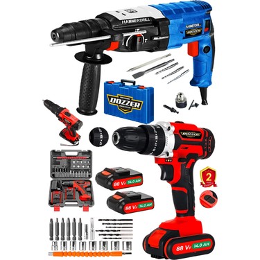 Dozzer Supra 2 Li Paket Bakır Sarjlı 2x Akülü Vidalama Fiyatı