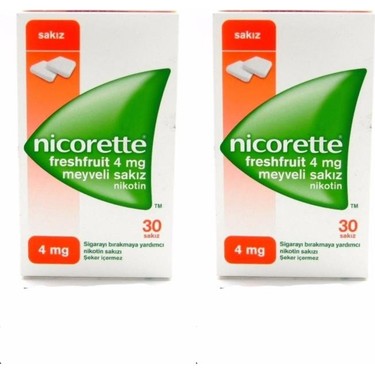 Nico Nicoretde 4mg Freshfruit Meyveli Sakız 30LU 2 Kutu Fiyatı