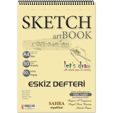 Folix Sketchbook SAHRA A4 Spiralli 90 gr. Ivory 50 yaprak Fiyatı