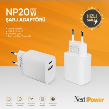 NextPower Hızlı Şarj Adaptörü NP20W Fiyatı - Taksit Seçenekleri