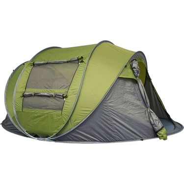 Windcamp Otomatik Kurulum Kamp Çadırı 4 Kişilik - Yeşil (3 Fiyatı