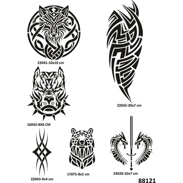 Airbrush Tattoo Tribal Serisi 6 Adet ...