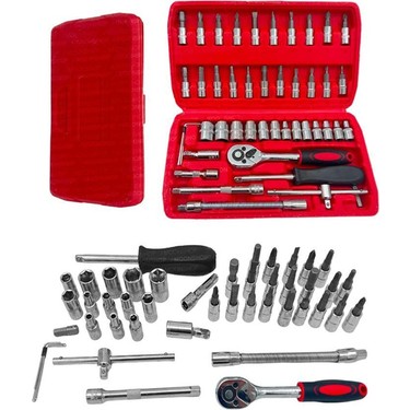 NewStar Cr-V Max 1/4 Cırcırlı 46 Parça Lokma Anahtar Takımı Fiyatı