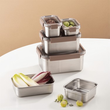 CAB LOCK キャブロック 4本セット Lockn Lock Paslanmaz Çelik Fırın & Saklama Kabı Dörtgen Fiyatı