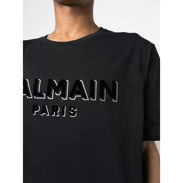 Balmain Kadife Logo Baskılı T-Shirt Fiyatı - Taksit Seçenekleri