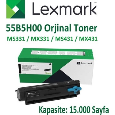 Lexmark 55B5H0E /55B5H00 MS331/MS431/MX331/MX431 Corporate Fiyatı