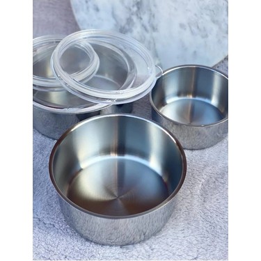 nabe190 16枚セット Okyanus Home Paslanmaz Çelik Hazneli Lunch Box 2 Katlı Kendinden