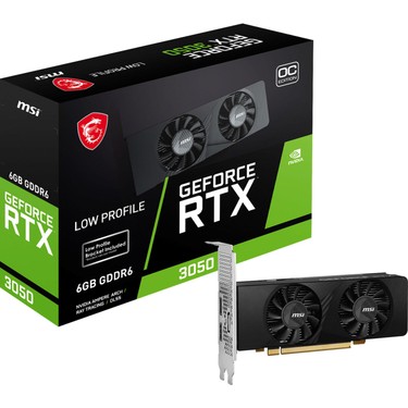 Geforce RTX 3050 6GB LOWプロファイル MSI VGA GEFORCE RTX 3050 LP 6G OC RTX3050 6GB GDDR6 96B DX12 Fiyatı