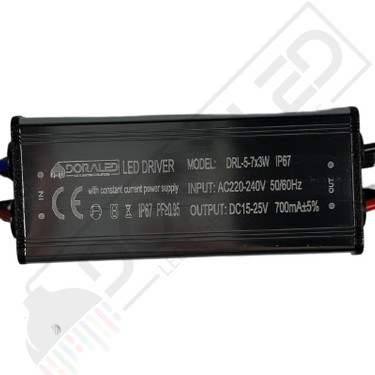 Dora Led 5-7X3W 700MA 15-25V Power LED Driver IP67 Power LED Fiyatı