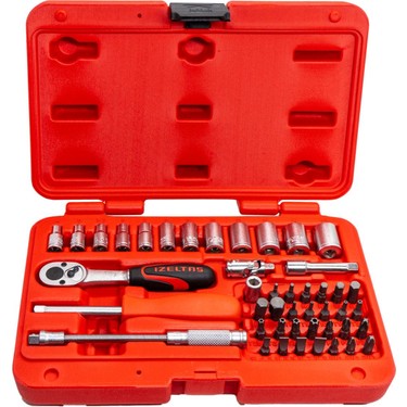 İzeltaş1/4 Altı Köşe Lokma ve Bits Set 45 Parça Fiyatı