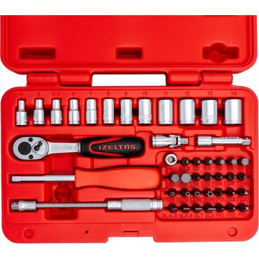 İzeltaş1/4 Altı Köşe Lokma ve Bits Set 45 Parça Fiyatı