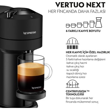 Nespresso Vertuo Next Mat Siyah Kahve Makinesi Fiyatı