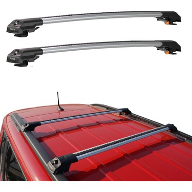 Barres De Toit FLY Aluminium Pour Dacia Sandero Stepway 2 2012-2020 – 2 Barres Gris Porte-Bagages