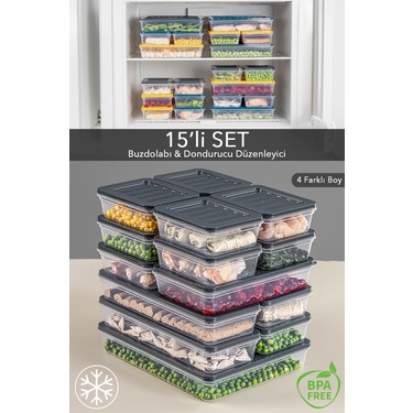 Meleni Home 15'li Buzdolabı Organizer Mikrodalga ve Difrize Fiyatı