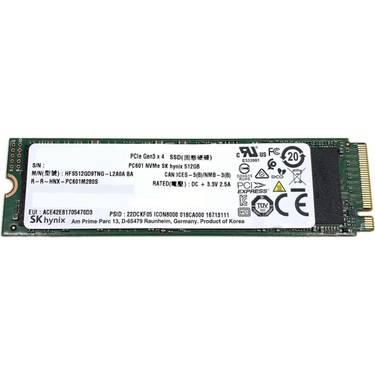 SK Hynix 512GB NVMe SSD 使用時間173時間 SK Hynix BC901 512GB 2242 M.2 NVMe SSD - OEM [KUTUSUZ] | Per4mance