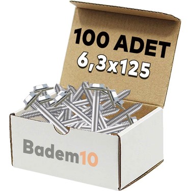ファットカットロス Badem10 Betofast Vidası 6.3X125 Paket 100 Adet Sivri Uçlu Fiyatı
