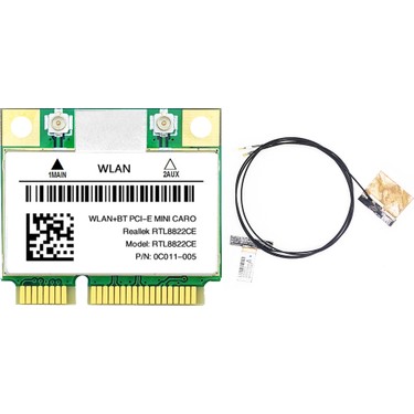 thumbnail interactive-video image 1 of WiFi Card PCIe Network Card, RTL8822CE Gigabit 2.4G 5G Dual Band Bluetooth 5.1 Wireless Network Card WiFi Module Network Adapter 1 of 12