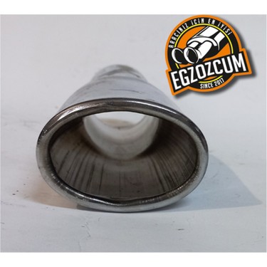 Egzozcum 51 mm Yassı Sessiz Nikelaj Egzoz Eksoz Ucu Tekli Fiyatı