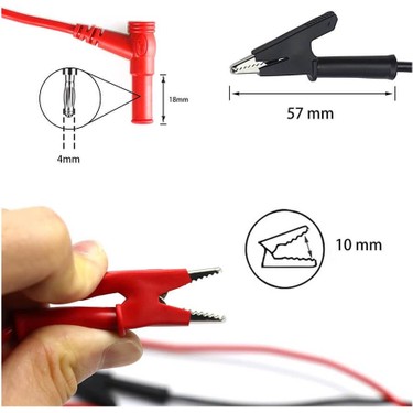 ガラクタあつめ Koodmax - 1 Çift 20A Krokodil Banana Yüksek Akım Multimetre Test