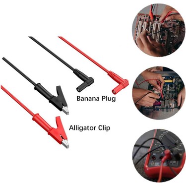 Koodmax - 1 Çift 12A Krokodil Banana Yüksek Akım Multimetre Fiyatı