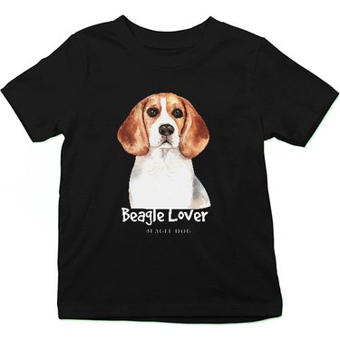 Darkhane Beagle Sever Siyah Unisex Cocuk Ti ort T Shirt Fiyat