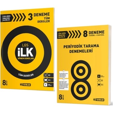 Hız Yayınları 8. Sınıf 3'lü İlk Dönem Deneme ve Periyodik Kitabı