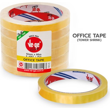 Ve-Ge Selefon Bant Office Tape 12Mm X 66Mt (6 Lı Paket) Fiyatı