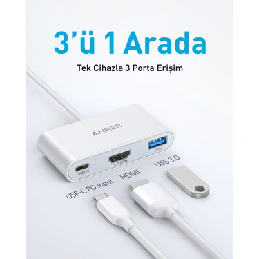 Anker PowerExpand 3-in-1 USB-C PD Hub - A8339 (Anker Türkiye Fiyatı