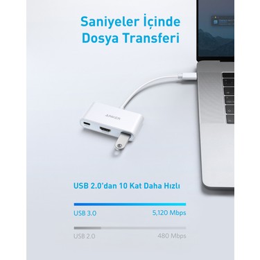 Anker PowerExpand 3-in-1 USB-C PD Hub - A8339 (Anker Türkiye Fiyatı