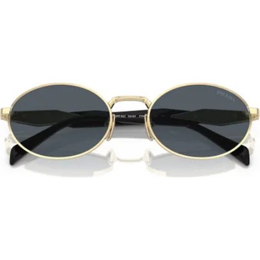 アクセサリー Pivoine Prada PR 65ZS ZVN09T 55 Kadın Oval Gri Metal Güneş Gözlüğü