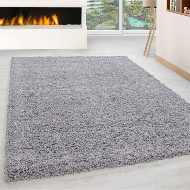 Carpettex Yüksek Tüylü 30 mm Hav Yüksekliğinde Düz Açık Gri Fiyatı