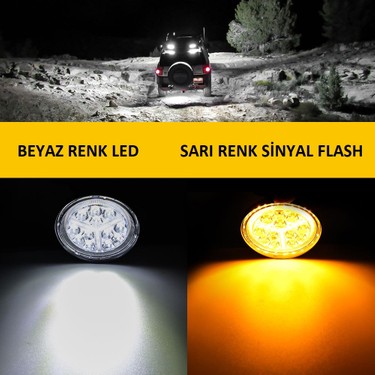 Dekohop Off Road 16 LED Çalışma Lambası Drl Sarı Renk Sinyal Fiyatı