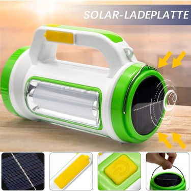 Tarez JQ-6088 Şarjlı El Feneri Solar Enerji Panelli 3 W 1000 Fiyatı