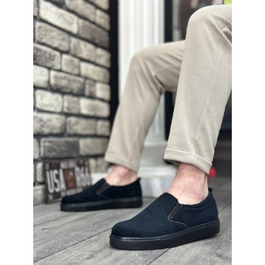 【中古】 Shapeless 11boa BA0339 Bağcıksız Kadife Siyah Siyah Taban Günlük Erkek Fiyatı