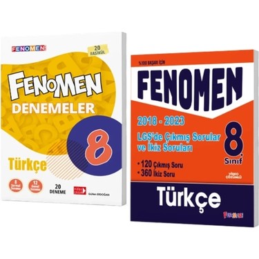 Fenomen Yayıncılık 8. Sınıf Türkçe Denemeler - LGS Türkçe Kitabı
