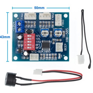 Alkatronik 3 Kanal Dc 12V 4A Pwm Fan Hız Kontrol HW585 Fiyatı