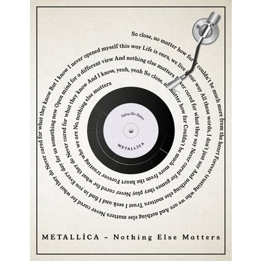 512 Art Design Metallicanothing Else Matters Şarkı Sözleri Fiyatı