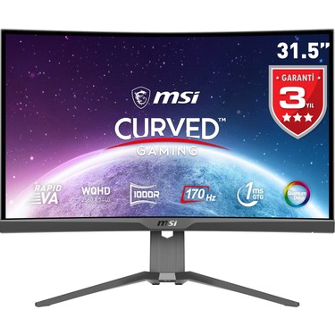 MSI 31.5 MAG 325CQRF QD 2560x1440 (WQHD) CURVE 1000R RAPID Fiyatı