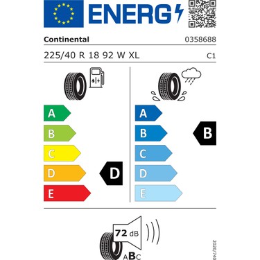 Continental 225/40 R18 92W Xl Ssr Moe Contisportcontact 5 Fiyatı